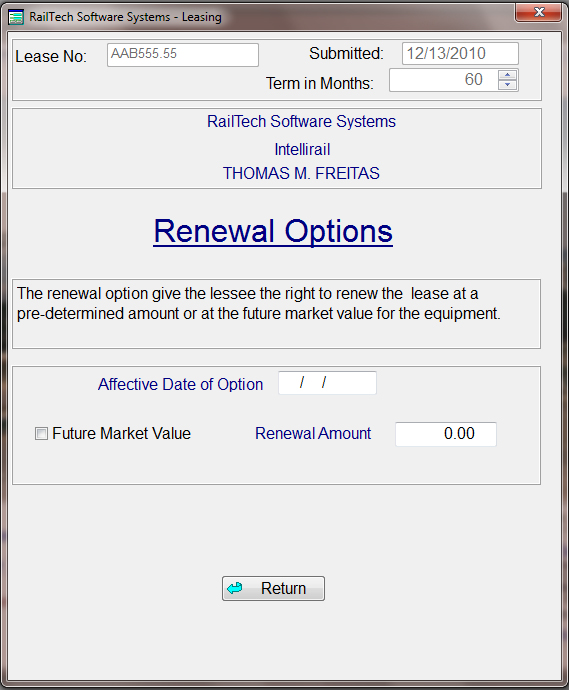 Renewal Option