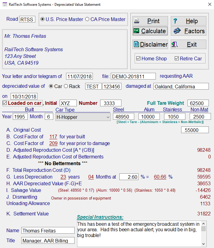 Rebuttal Billing