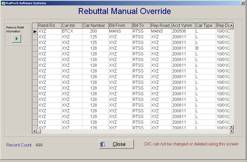 Manual Change of Responsibility