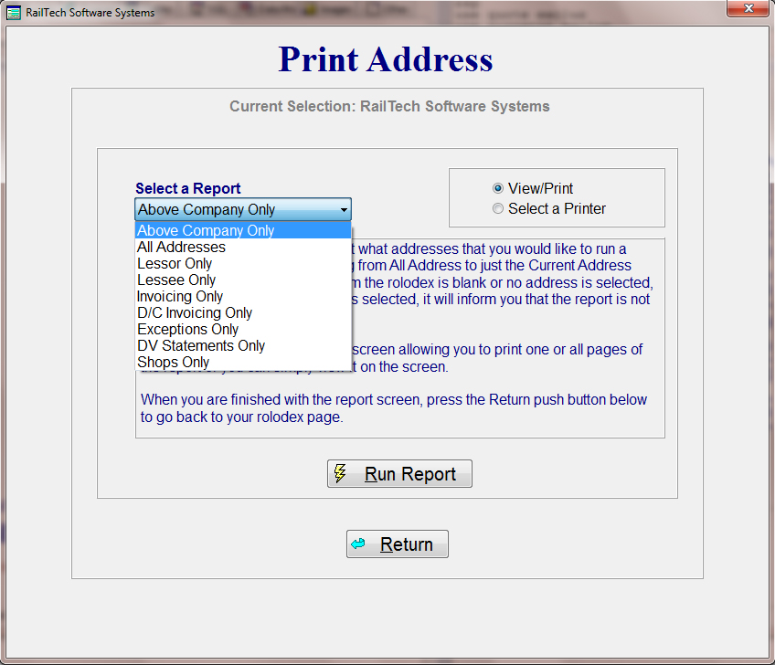 Printing Addresses