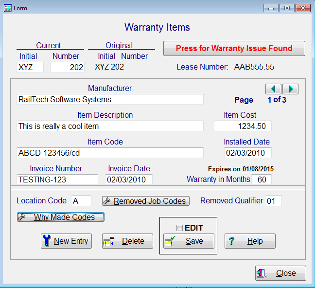 Warranty Issues